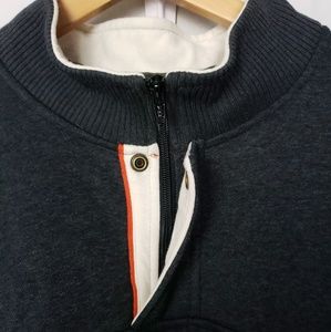 Orvis Quater zip, Button Clasp Black Sweater XXL